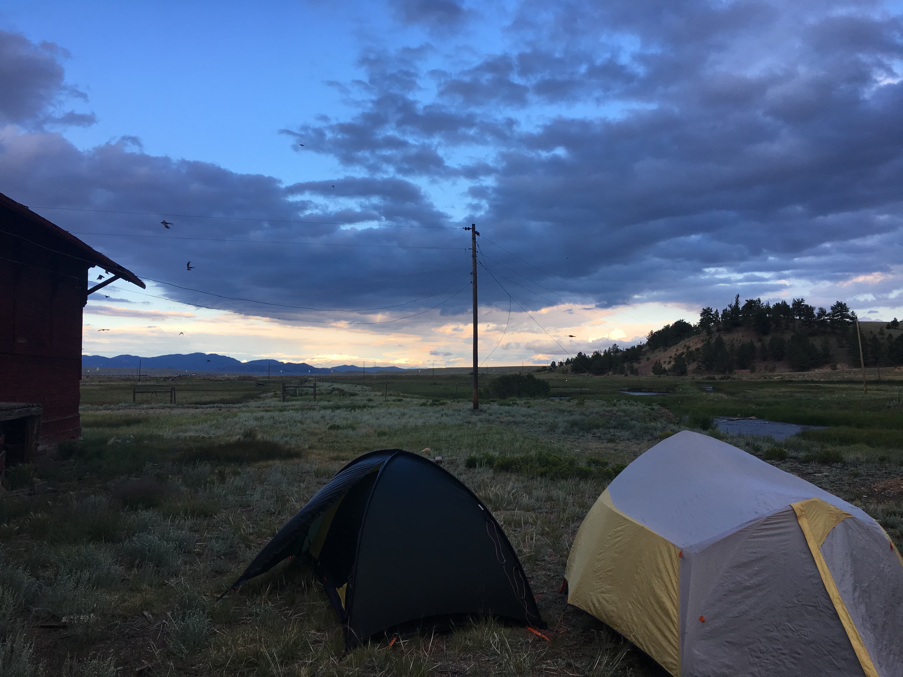 Camping at Sunset